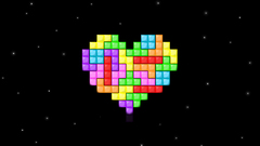 Stars tetris rainbows Hearts