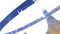 Stars white background halo artwork digital art video games 