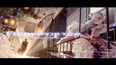 Station Anime dress The Transporter blue hair long hair anime 