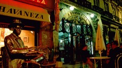 Statues Portugal terrace lisbon Fernando Pessoa