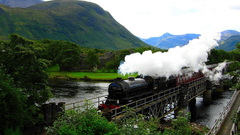 steam locomotive Trees train valley nature landscape vehicle