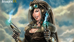 Steampunk fantasy art goggles