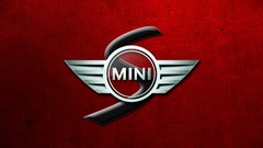 Steel logos Mini Cooper glassy