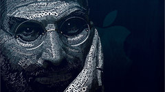 Steve Jobs typographic portrait
