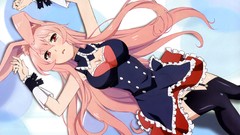 Stockings animal ears cleavage cuffs bunny ears Mondaiji-tachi 