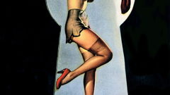 Stockings bra pinups undressing