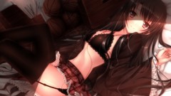 Stockings bra seitokai no ichizon akaba chizuru underwear thigh 
