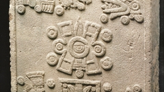 Stones aztec ancient hieroglyphs