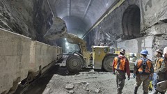 Stones Metro underground rocks trucks new york city workers 