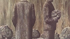 Stones surrealism Men paintings hats artwork traditional art 