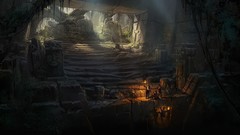 Stones Trees Plants ruins Holes Abyss rocks climbing sculptures 