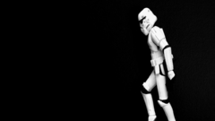 Stormtroopers moonwalk black background