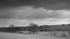 Stormy winter landscape bamp