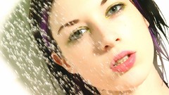 Stoya shower purple hair