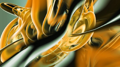 Strange plasma abstract orange