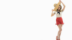 Straw Hat Simple Background