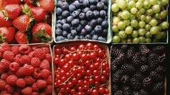 Strawberries blueberries fruits food