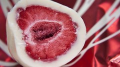 Strawberries fruits white chocolate
