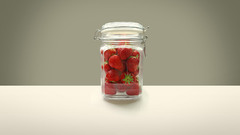 Strawberries jars