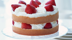 Strawberry cake Food and