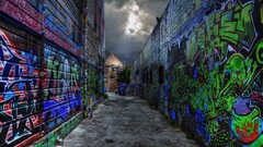 street graffiti wall alleyway