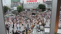Streets crowd asians Shibuya