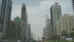 Streets dubai traffic Skyscrapers