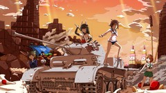 Strike witches miyafuji yoshika girls und panzer nishizumi miho 