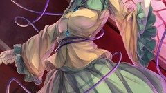 String Anime hats stained glass white hair bows skirts anime 