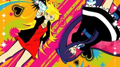 Striped legwear blondes woman