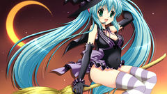 Striped legwear vocaloid hatsune