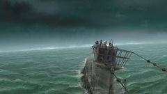 Submarine ocean Drawn storm