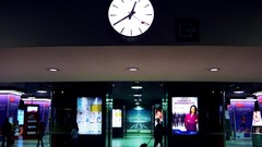 Subway architecture clocks belgian