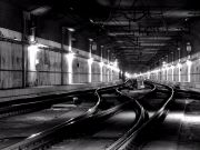 Subway railroad tracks