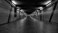 Subway underground hallway