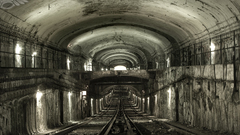Subway underground tunnels abandoned