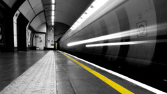 subway yellow long exposure London City Metro selective coloring