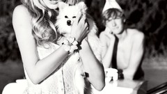 Summer black and white woman spring monochrome models elsa hosk