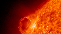 Sun astronomy solar flares