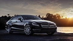 Sun cars roads Mercedes-Benz vehicles amg Mercedes Benz CLS 63 