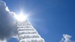 Sun clouds sky steps stairways