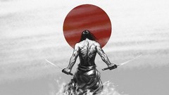 Sun Japan Katana samurai drawings blades Hi No Maru