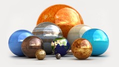 Sun Mars Saturn Earth solar system Neptune planets spheres 