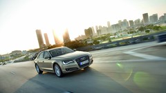 Sun Skyscrapers roads shadows luxury cityscapes audi a8 German 