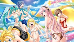 Sun summer ice cream sunny legs blondes blue hair pink hair 