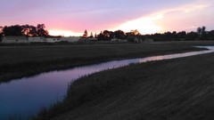 Sun summer roads rivers violet sky