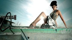 Sun woman dress Celebrity legs brunettes motel maggie grace 