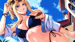 Sunglasses blondes bare shoulders swimsuits Freezing (manhwa) 