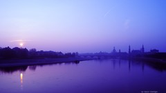 Sunrise Bridges Dresden rivers