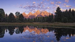 Sunrise Mountains Wyoming Range reflections national park grand 